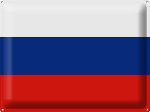 Blechschild Flagge Russland 40x30cm Flag of Russia