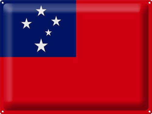 Blechschild Flagge Samoa 40x30cm Flag of Samoa