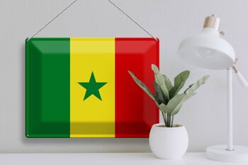 Signe en étain Drapeau du Sénégal 40x30cm Drapeau du Sénégal 3