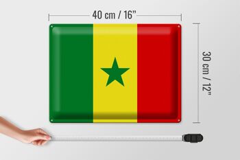 Signe en étain Drapeau du Sénégal 40x30cm Drapeau du Sénégal 4