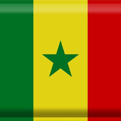 Cartel de chapa Bandera de Senegal 40x30cm Bandera de Senegal