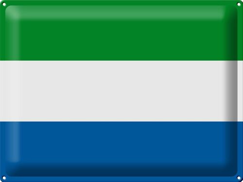 Blechschild Flagge Sierra Leones 40x30cm Flag Sierra Leone