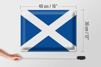 Drapeau de l'Écosse en étain, 40x30cm, drapeau de l'Écosse 4