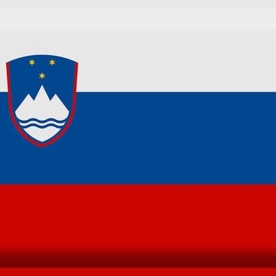 Cartel de chapa Bandera de Eslovenia 40x30cm Bandera de Eslovenia