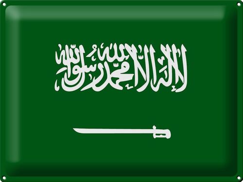 Blechschild Flagge Saudi-Arabien 40x30cm Flag Saudi Arabia