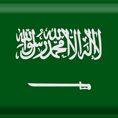 Drapeau en étain pour l'arabie saoudite, 40x30cm, drapeau de l'arabie saoudite