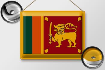 Signe en étain drapeau du Sri Lanka 40x30cm drapeau du Sri Lanka 2