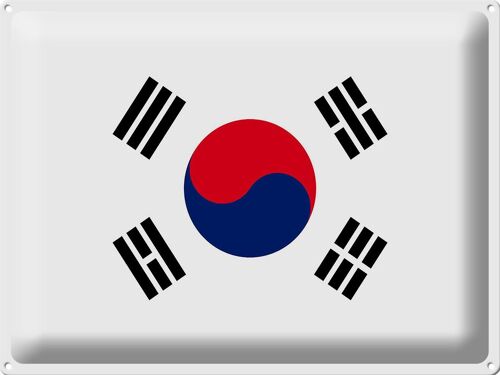 Blechschild Flagge Südkorea 40x30cm Flag of South Korea