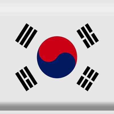 Blechschild Flagge Südkorea 40x30cm Flag of South Korea