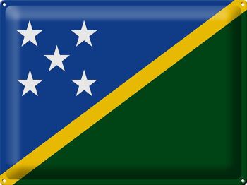 Drapeau des îles Salomon en étain, 40x30cm, drapeau des îles Salomon 1