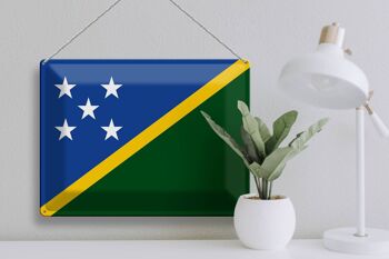 Drapeau des îles Salomon en étain, 40x30cm, drapeau des îles Salomon 3