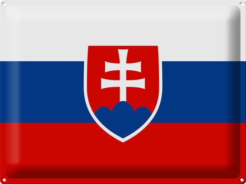 Blechschild Flagge Slowakei 40x30cm Flag of Slovakia