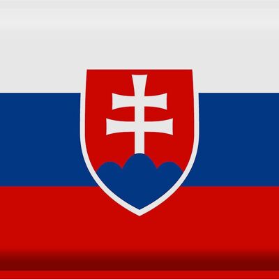 Cartel de chapa Bandera de Eslovaquia 40x30cm Bandera de Eslovaquia