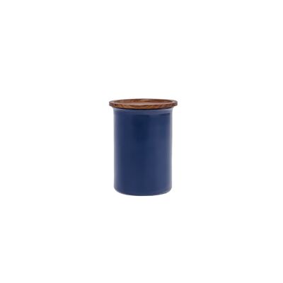 Ayasa Coloured (0.75L) Jar, with wooden lid - Blue