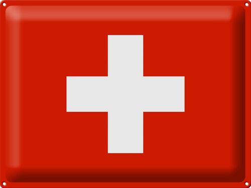 Blechschild Flagge Schweiz 40x30cm Flag of Switzerland