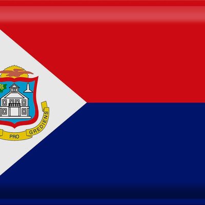 Blechschild Flagge Sint Maarten 40x30cm Flag Sint Maarten