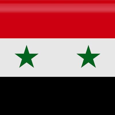 Targa in metallo Bandiera Siria 40x30 cm Bandiera della Siria