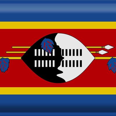 Targa in metallo Bandiera Swaziland 40x30 cm Bandiera dello Swaziland