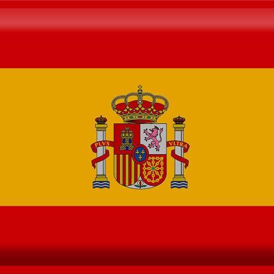 Cartel de chapa Bandera de España 40x30cm Bandera de España