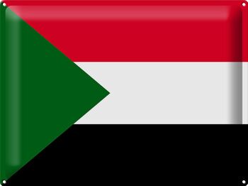 Signe en étain drapeau Soudan 40x30cm drapeau du Soudan 1