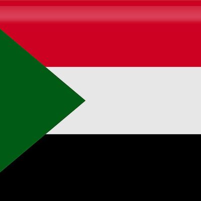 Cartel de chapa Bandera de Sudán, 40x30cm, Bandera de Sudán