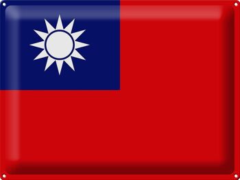 Drapeau en étain de la Chine, 40x30cm, drapeau de Taiwan 1