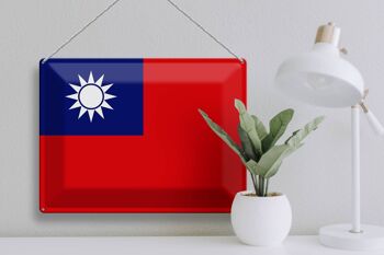 Drapeau en étain de la Chine, 40x30cm, drapeau de Taiwan 3