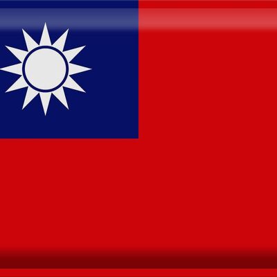 Blechschild Flagge China 40x30cm Flag of Taiwan