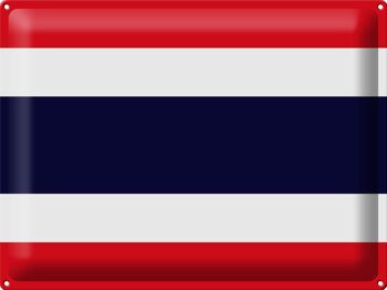 Drapeau en étain de la Thaïlande, 40x30cm, drapeau de la Thaïlande 1