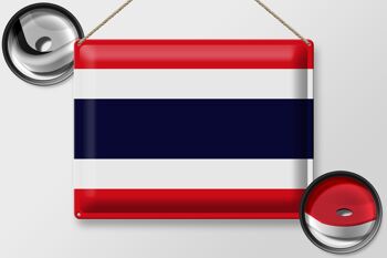 Drapeau en étain de la Thaïlande, 40x30cm, drapeau de la Thaïlande 2