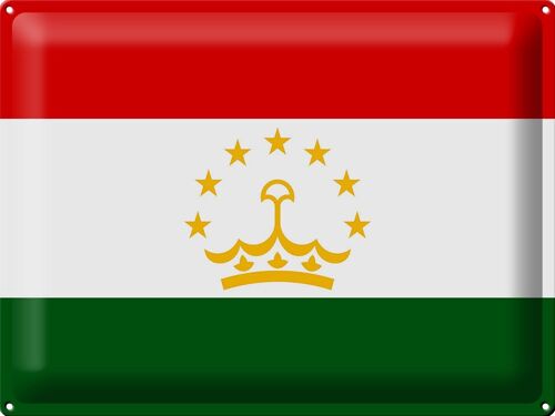 Blechschild Flagge Tadschikistan 40x30cm Flag of Tajikistan
