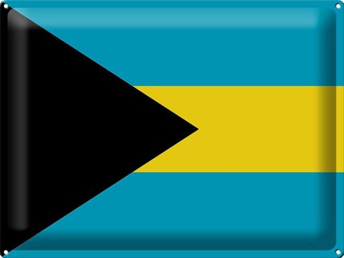 Blechschild Flagge Bahamas 40x30cm Flag of the Bahamas