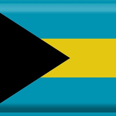 Cartel de chapa Bandera de Bahamas 40x30cm Bandera de las Bahamas