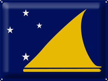 Signe en étain drapeau Tokelau 40x30cm drapeau des Tokelau 1