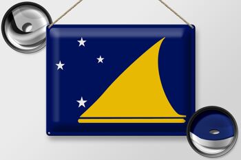 Signe en étain drapeau Tokelau 40x30cm drapeau des Tokelau 2