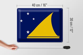 Signe en étain drapeau Tokelau 40x30cm drapeau des Tokelau 4