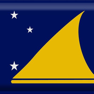 Signe en étain drapeau Tokelau 40x30cm drapeau des Tokelau