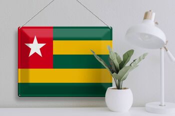 Signe en étain drapeau du togo 40x30cm drapeau du togo 3