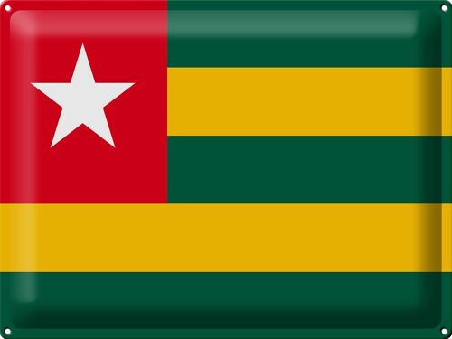 Blechschild Flagge Togo 40x30cm Flag of Togo