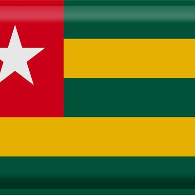 Cartel de chapa Bandera de Togo 40x30cm Bandera de Togo