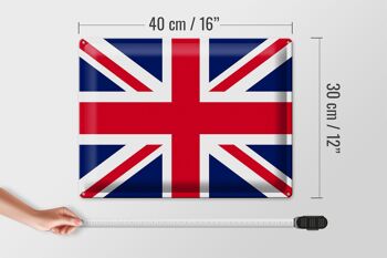 Signe en étain drapeau Union Jack 40x30cm, drapeau du royaume-uni 4
