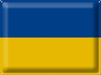 Signe en étain drapeau Ukraine 40x30cm drapeau de l'ukraine 1