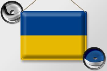 Signe en étain drapeau Ukraine 40x30cm drapeau de l'ukraine 2