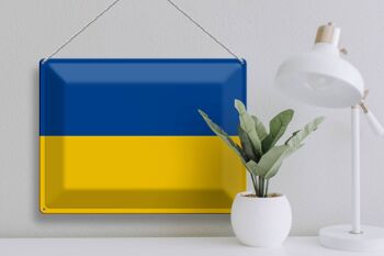 Signe en étain drapeau Ukraine 40x30cm drapeau de l'ukraine 3