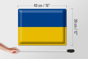 Signe en étain drapeau Ukraine 40x30cm drapeau de l'ukraine 4