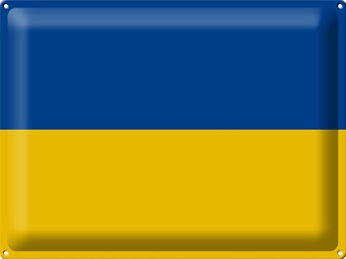 Blechschild Flagge Ukraine 40x30cm Flag of Ukraine