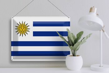 Signe en étain Drapeau de l'Uruguay 40x30cm Drapeau de l'Uruguay 3