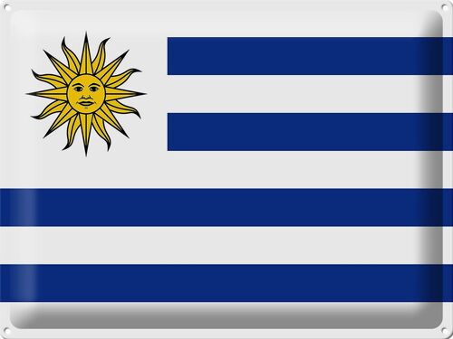 Blechschild Flagge Uruguay 40x30cm Flag of Uruguay