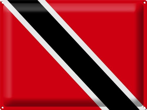 Blechschild Flagge Trinidad und Tobagos 40x30cm Flag