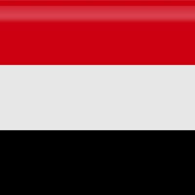 Targa in metallo Bandiera dello Yemen 40x30 cm Bandiera dello Yemen